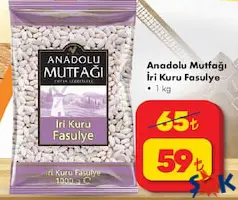 ANADOLU MUTFAĞI İRİ KURU FASULYE 1 KG ANADOLU MUTFAĞI İRİ KURU FASULYE 1 KG